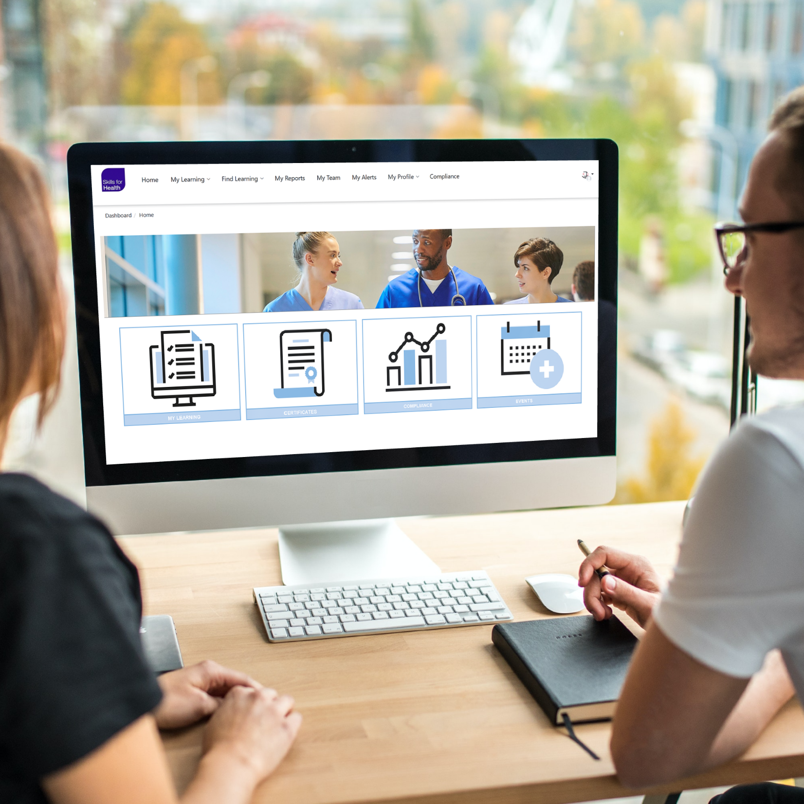Computer view of eLearning page