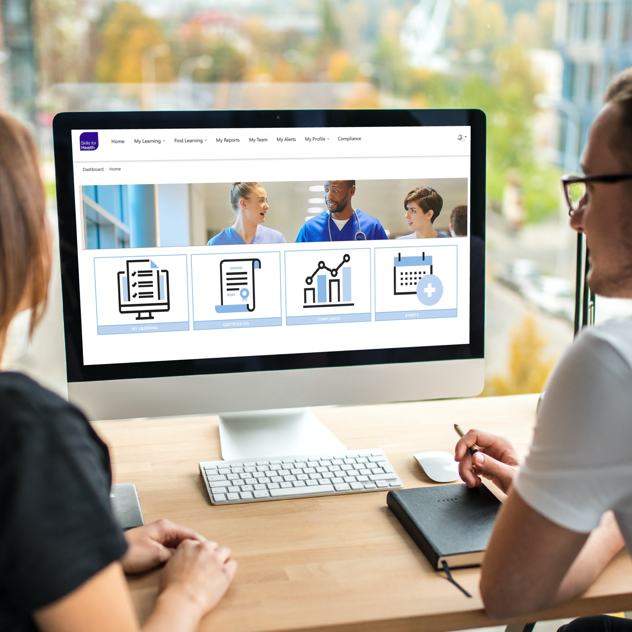 Computer view of eLearning page
