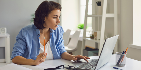 person working on computer