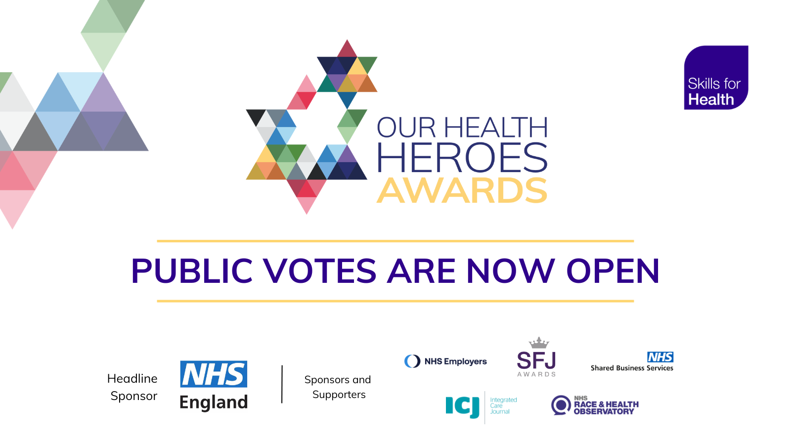 Our Health Heroes Awards public votes are now open