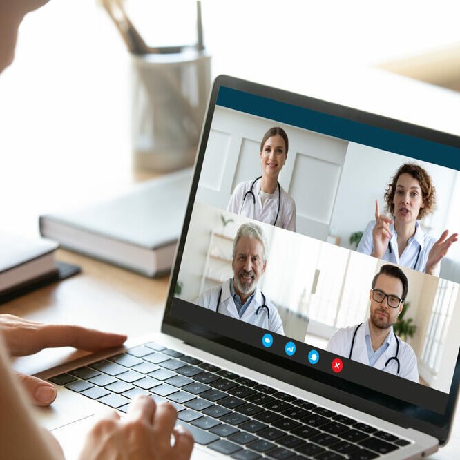 doctors on video call