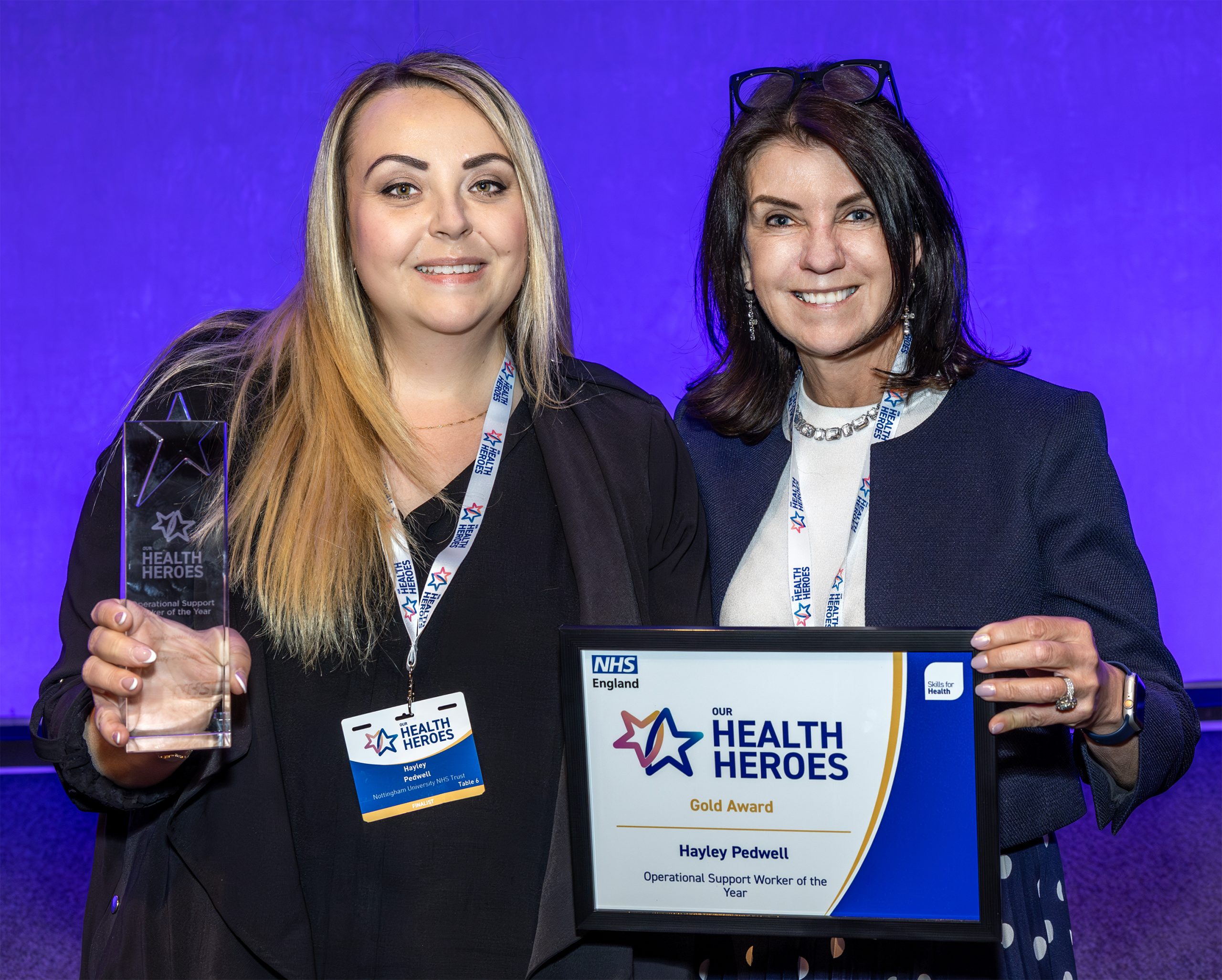 Photo of winner at Our Health Heroes 2025