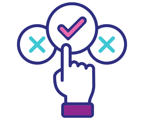 Icon representing choice