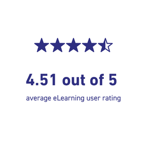 4.51 out of 5* average eLearning user rating