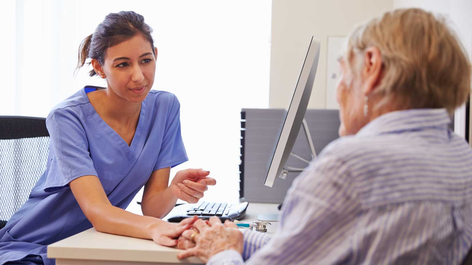 Image for: Nurse and older patient