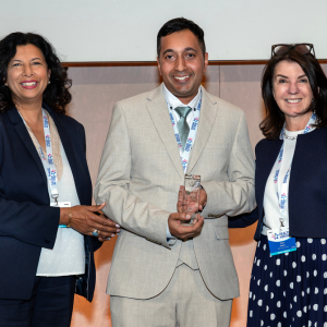 Photo of Kit Salt, Nasser Mohammed and Dr Dawn Harper
