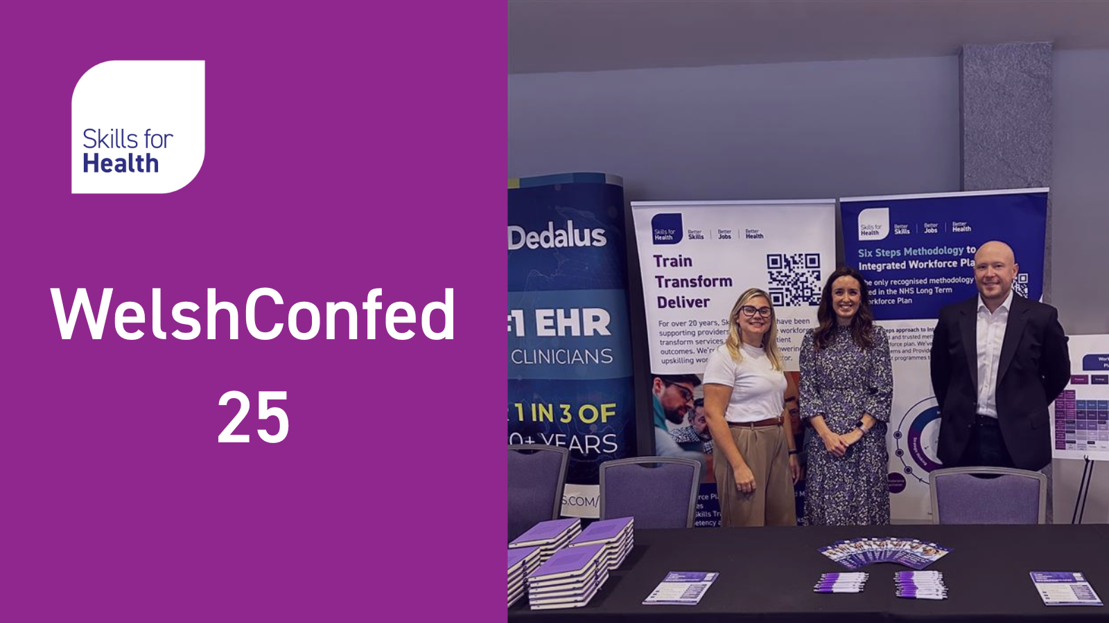 Skills for Health team exhibiting at the WelshConfed25 event